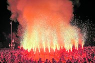 El fuego de los Diables en el santuario de Misericòrdia.