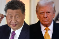Combo de fotografías donde se observa al presidente de China, Xi Jinping (i), y al presidente electo de EE.UU., Donald Trump.