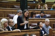 La portavoz de Junts, Míriam Nogueras, interviene durante la sesión de control al Ejecutivo que se celebra este miércoles en el Congreso, en Madrid.