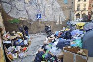 Basura en las calles de Tarragona.