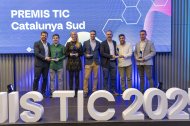 Les cinc empreses guardonades a la segona edició dels Premis TICCatalunya Sud.