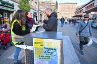 Punt d'informació mòbil dels pressupostos participatius.