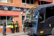 Los autobuses de Renfe delante de la estación de Tarragona