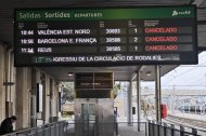 Trenes cancelados en Tarragona.