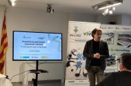 El president Francesc Barbero a la presentació de la web de comerços i serveis i de les rutes comercials.