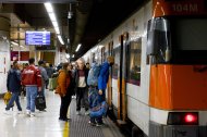 Aspecto de la Estación de Sants de Barcelona este lunes.