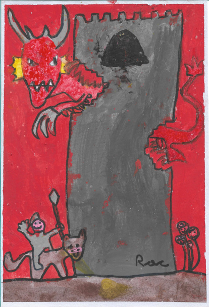 Dibujo de Roc Mateu, tercer premio del concurso de dibujo.