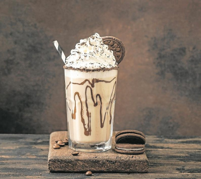 El frapuccino es una mezcla de frappè y capuccino.