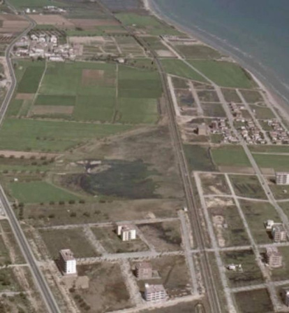 La plana del Castell de Cunit hace unas décadas.