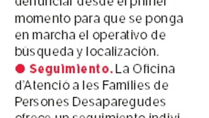 Tarragona acumula 62 casos sin resolver de desaparecidos