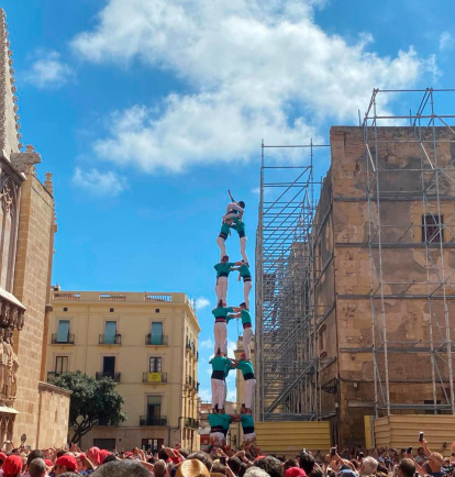 Els Castellers de Sant Pere i Sant Pau descarregaven el 3d8.