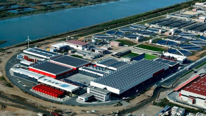 La desalinizadora del Prat en Barcelona.