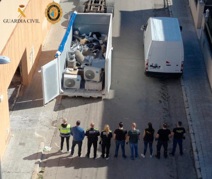 El material decomisado.