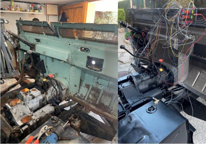 El interior del vehículo ha exigido un laborioso trabajo de restauración.