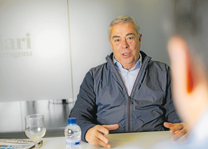 Xavier Rigau, durante un momento de la entrevista.