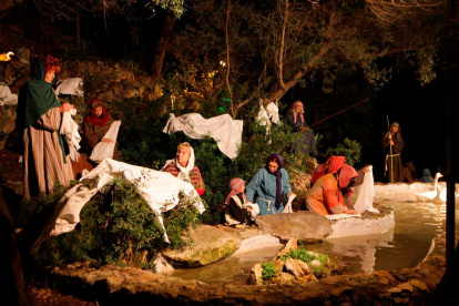 Una escena del pesebre.