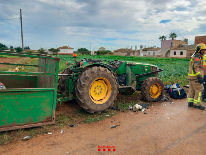 El tractor implicado en el accidente.