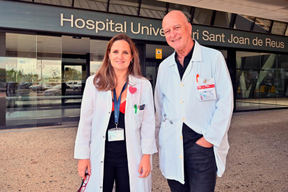 La Dra. Daiana Ibarretxe i el Dr. Lluís Masana.
