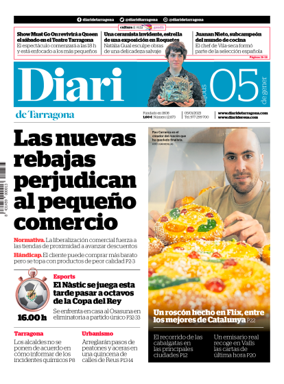 Portada del Diari del 5 de enero de 2023