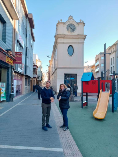 El reloj de la calle Doctor Robert de El Vendrell.