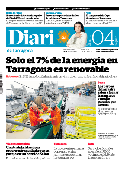 Portada del Diari del martes 4 de julio de 2023