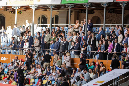 El palco durante la interpretación de ‘Els Segadors’.