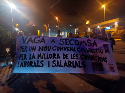 Imagen de los piquetes informativos de esta madrugada en Botarell.