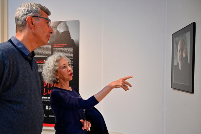 Xavier Filella y Celia Orós durante la inauguración.