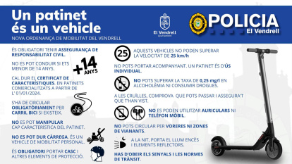 La ordenanza sobre patinetes de El Vendrell.