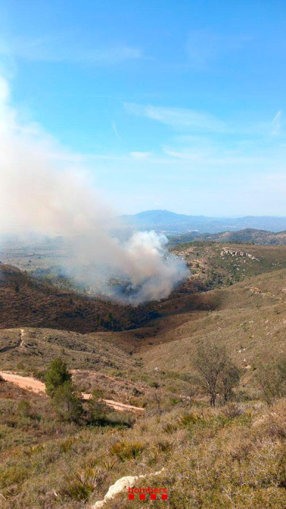 El incendio en los primeros momentos.