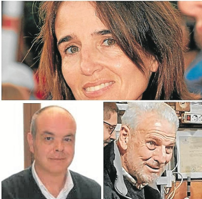 La gimnasta Bito Fuster i els historiadors Jordi Piqué i Josep M. Sabaté, tots amb cognoms que designen un ofici.