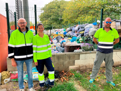 Los trabajadores dispuestos a resistir en su protesta.