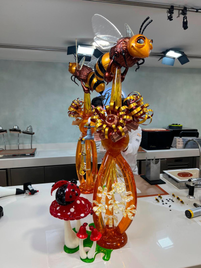 Una escultura de caramelo para entrenar.