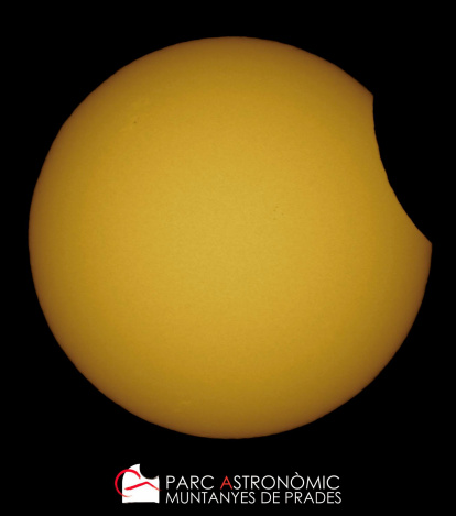 Màxim de l’eclipsi parcial de Sol del 10 de juny de 2021, des de Prades.