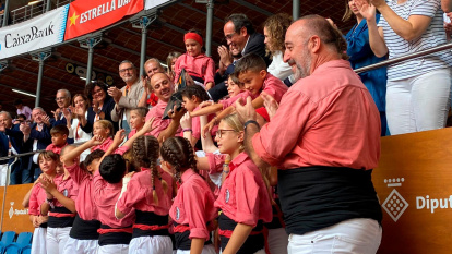 La Colla Vella de Valls recollint el segon premi.