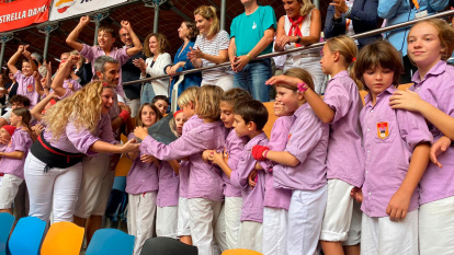 La Colla Jove de Tarragona recollint el tercer premi.