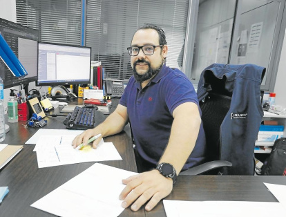 Carles Mir, en las oficinas de Lorandi Ibérica.