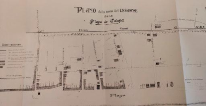 El plano para el ensanche de Calafell.