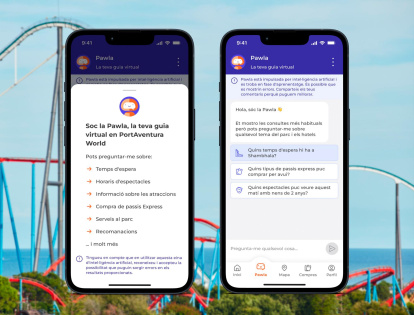 Pawla, el nuevo asistente virtual de PortAventura.