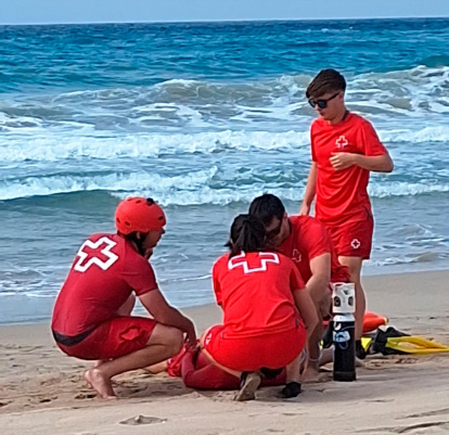 Simulacro de socorrismo esta maña en La Móra.