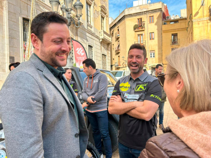 El alcalde y el piloto en el recibimiento oficial del pasado día 30 de noviembre.