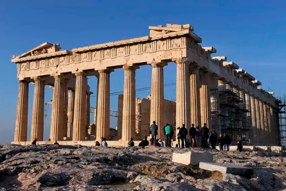 El templo del Partenon; en la Acrópolis de Atenas, en Grecia.