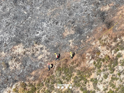 Bombers trabaja en la zona afectada.