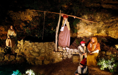 Una escena del pesebre.