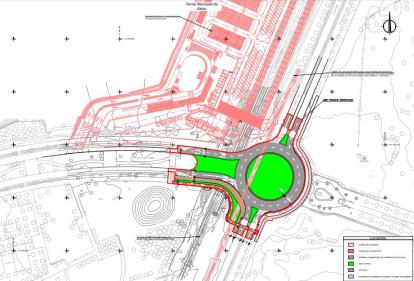 Plano de la futura rotonda, entre el paseo 30 d’Octubre y la avenida Joan Fuster.