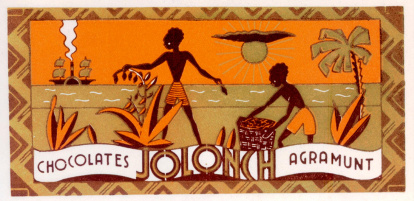 Detalle de una etiqueta de la industria Jolonch, una de las primeras de Catalunya.