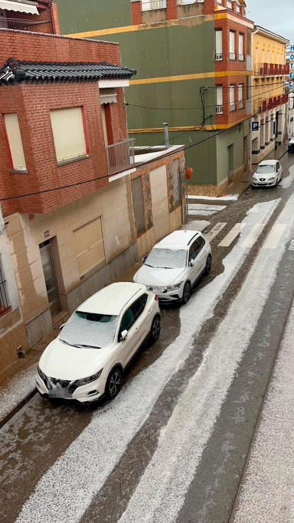 Imagen de la granizada en Santa Bàrbara.