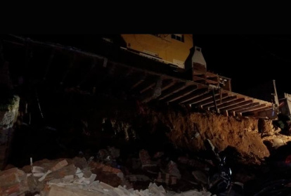 Algunas terrazas han quedado al aire.