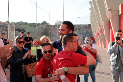 Dani Vidal, a la salida de la rueda de prensa.