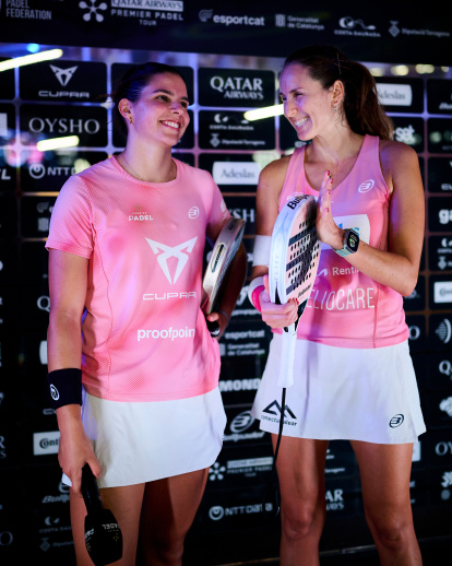 Delfi Brea y GemmaTriay, tras la final.
